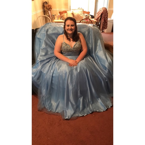 Cinderella Blue Prom Dress - Picture 2 of 3